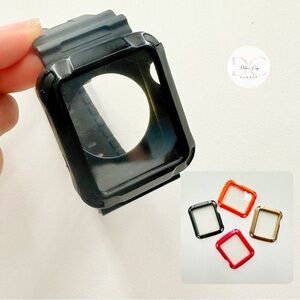 Watch Band 44mm, Silicone with Screen Protector and Bumper Case